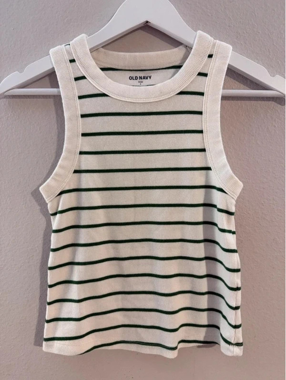 Old Navy Snug striped tank - green stripes